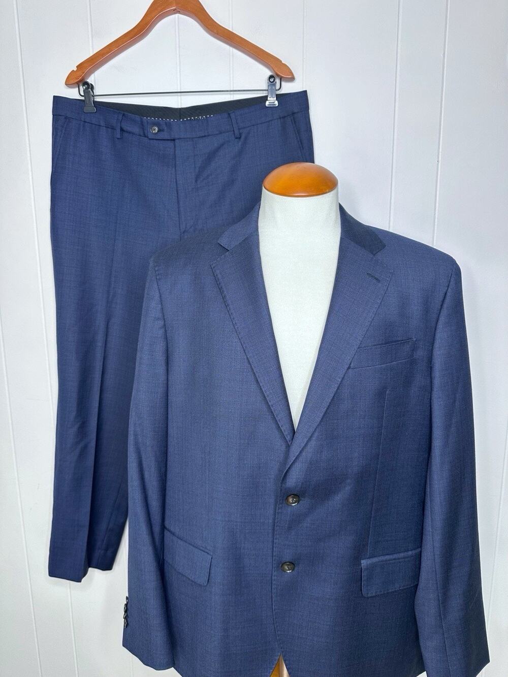 Sand Copenhagen Wool Navy SUIT - REDA 1865 Super 130s EU 56 US 46R 38x28